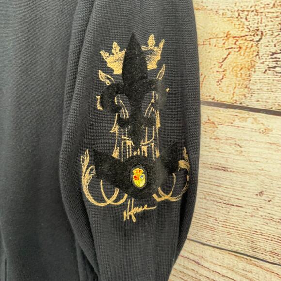 Howe Zip Up Hooded Sweatshirt Mens XL Black Streetwear - Picture 6 of 12